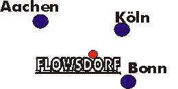 �bersichtskarte: Floisdorf liegt zwischen Aachen, K�ln und Bonn